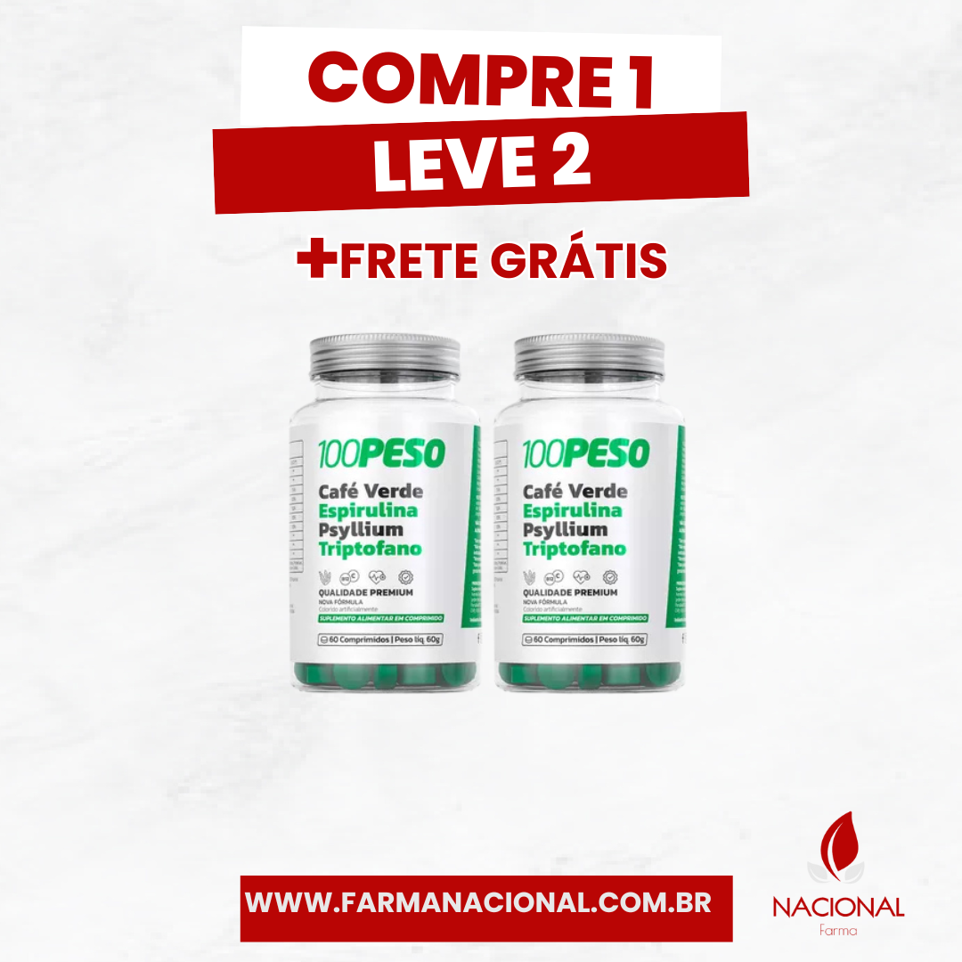 100 Peso – Emagrecimento Saudável e Controle do Peso - Compre 1 Leve 2